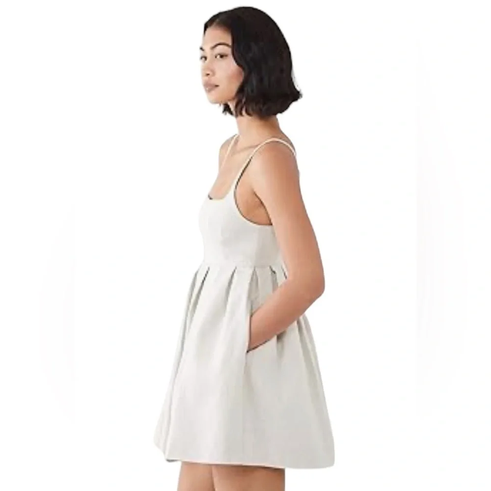 Rebecca Taylor Linen Romper Jumpsuit In Rye Size 8 NWT - Picture 14 of 16